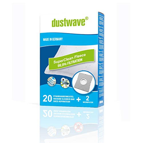 40 Staubsaugerbeutel + 4 Filter mehrlagiges Micro-Vlies für AFK, DIRT DEVIL geeignet und kompatibel mit AmazonBasics W11 - dustwave® Markenstaubbeutel Made in Germany von dustwave