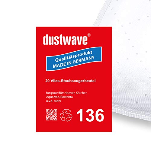 Megapack - 20 Staubfilterbeutel | Filtertüten | Staubbeutel (ca. 20L) passend für FairLine - WVC2000 Staubsauger - dustwave® Markenstaubbeutel/Made in Germany von dustwave