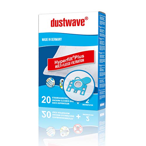 Megapack - 20 Staubsaugerbeutel | Filtertüten | Staubfilter passend für Edeka - E 03 / E03 Staubsauger - dustwave® Markenstaubbeutel/Made in Germany + inkl. Microfilter von WOWGADGET