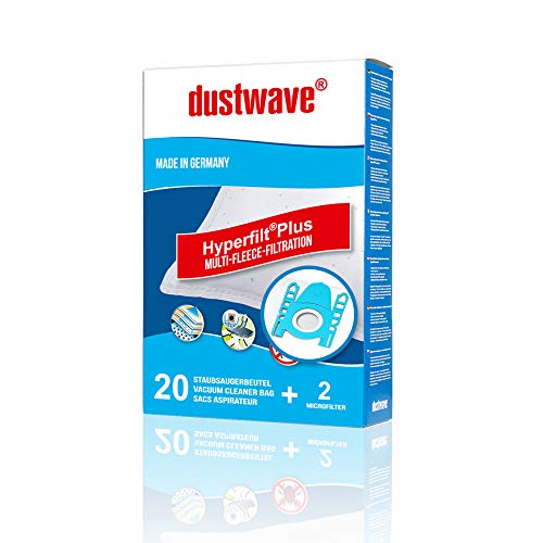 Megapack - 20 Staubsaugerbeutel | Filtertüten | Staubfilter passend für Siemens - VS 07G200L design edition Staubsauger - dustwave® Markenstaubbeutel/Made in Germany + inkl. Microfilter von dustwave