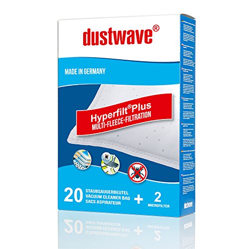 Megapack - 20 Staubsaugerbeutel passend für Eudora - Saphir 1350 Bodenstaubsauger - dustwave® Markenstaubbeutel/Made in Germany + inkl. Microfilter von dustwave
