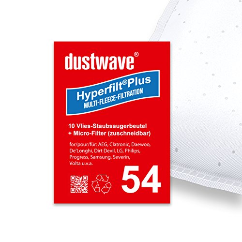 Sparpack - 10 Staubfilterbeutel passend für Clean Maxx - Effizient Plus Staubsauger - dustwave® Markenstaubbeutel/Made in Germany + inkl. Microfilter von dustwave