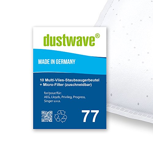 Sparpack - 10 Staubsaugerbeutel passend für AEG - Vampyr 765 i Bodenstaubsauger von dustwave® Markenstaubbeutel Made in Germany + inkl. Micro-Filter von WOWGADGET