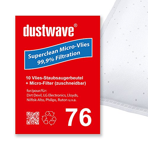 Sparpack - 10 Staubsaugerbeutel passend für Philips - TCX 442 Classique Bodenstaubsauger von dustwave® Markenstaubbeutel Made in Germany von dustwave