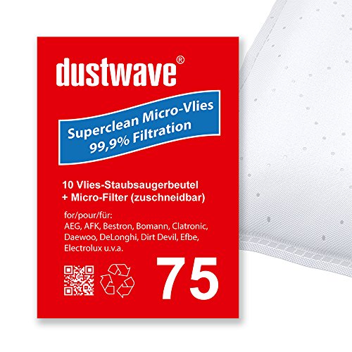 Sparpack - 10 Staubsaugerbeutel passend für Sanyo - SC 400 Bodenstaubsauger von dustwave® Markenstaubbeutel – Made in Germany + inkl. Microfilter von dustwave