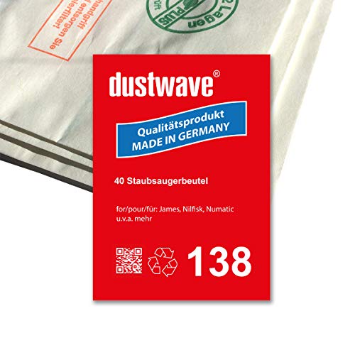 Superpack - 40 Staubsaugerbeutel passend für Numatic - NNH 180-2 Bodenstaubsauger - dustwave® Premiumqualität - Made in Germany von dustwave