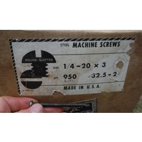 Box 950 Unbeschichtet | Natürliche Finish Made in Den Usa Vintage Stahl Maschinenschrauben 1/4 " - 20 X 3" von dustybunnyranch