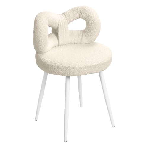 dutwirtz 330LBS Capacity Vanity Stool with Bowknot Backrest Adjustable Foot Pads 18.11 Inch Height Armless Makeup Chair for Bedroom Living Room Salon dutwirtz 330LBS Capacity Vanity Stool with Bowknot Backrest Adjustable Foot Pads 18.11 Inch Height Armless Makeup Chair for Bedroom Living Room Salon von dutwirtz
