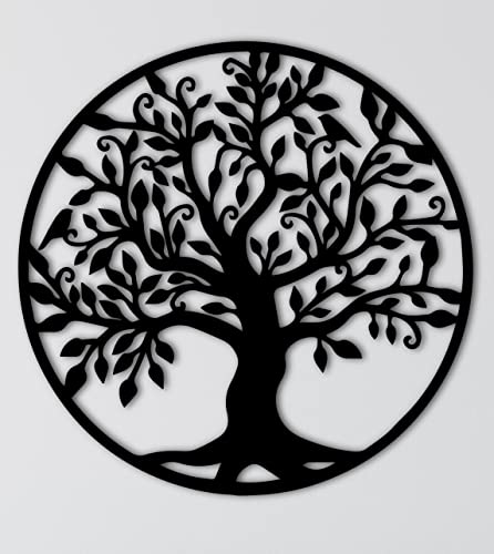 Baum des Lebens aus Metall, Wanddekoration, Silhouette, Kunst, Geschenk, Innenbereich, Geschenk, Outdoor, Garten, Haus, Dekoration (60 cm) von dv decovieno