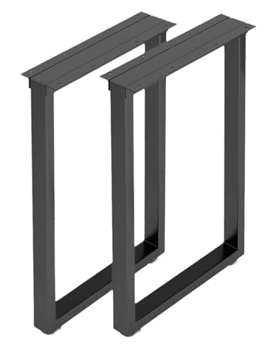 2er-Set Tischbeine Metall Stahl Schreibtischbeine Heavy Duty Möbel Ersatzfüße(Black,Width 20 x High 17in) von dvegGEE
