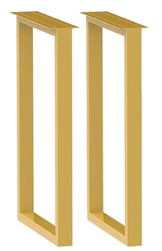 2er-Set Tischbeine Metall Stahl Schreibtischbeine Heavy Duty Möbel Ersatzfüße(Gold,Width 20 x High 17in) von dvegGEE