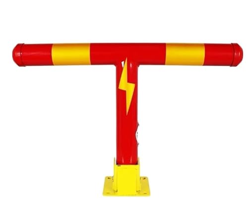 CT-Shape Parkplatz-Sperrpfosten, manuell verriegelbar, faltbar, Hochleistungs-Parkbarriere aus Stahl, Spurblocker(Red) von dvegGEE