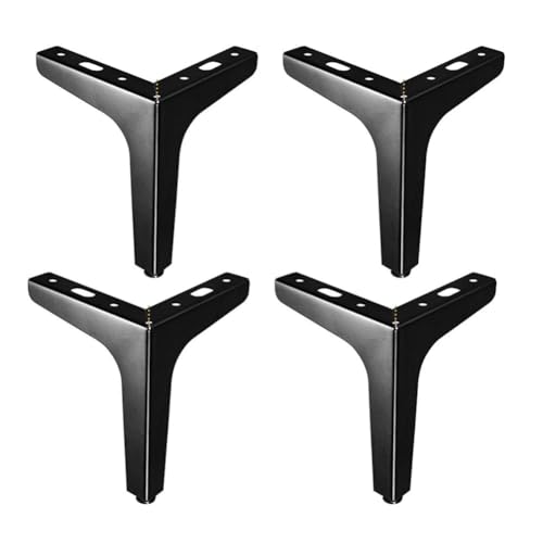 Dreieckige Möbelbeine, Couchtischbeine, 4er-Set, Starke Tragkraft, Extra Starke Stützfüße(Black,15 cm) von dvegGEE