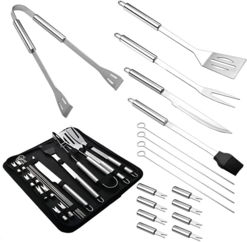 Geschenke for Männer, 18-teiliges Grillbesteck-Set mit Nylon-Tragetasche Geschenke for Männer, 18-teiliges Grillbesteck-Set mit Nylon-Tragetasche von dvegGEE