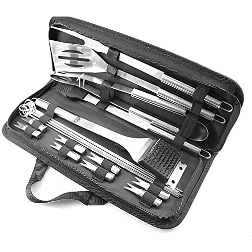 Geschenke for Männer, 20-teiliges Grillbesteck-Set aus Edelstahl mit Tragetasche, for Camping im Freien Geschenke for Männer, 20-teiliges Grillbesteck-Set aus Edelstahl mit Tragetasche, for Camping im Freien von dvegGEE