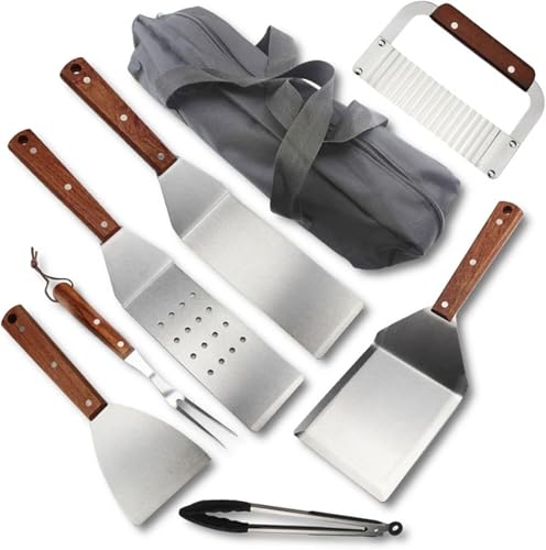 Geschenke for Männer, Grillbesteck-Set, Grillplatten-Zubehör-Set, 8-teilig, for drinnen und draußen von dvegGEE