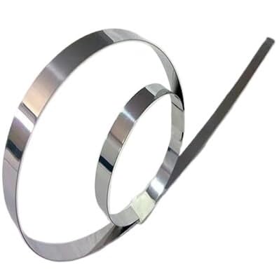 Metallblätter, 1 Stück hochelastische schmale Folienstreifenrolle aus Edelstahl 301, Länge 5 Meter(0.4mm x 10mm x 5 M) von dvegGEE