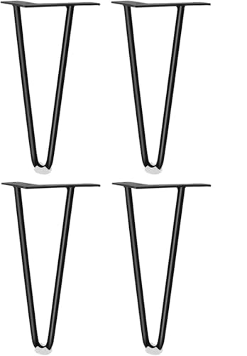 Möbelbeine aus Metall, 4–28 Zoll, Couchtischbeine, Haarnadel-Möbelbeine, 4er-Set for Nachttisch, Couchtisch, Schreibtisch(Black,24inch) von dvegGEE