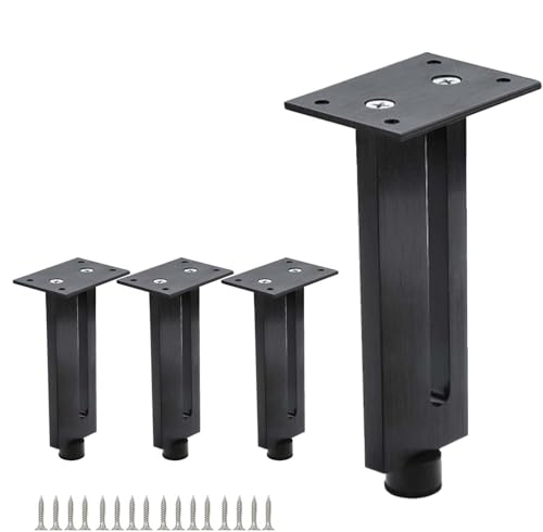 Möbelstützfüße Metallsofa Ersatz Show Storage Tischbeine for Schrank Tischstuhl(Black,12in) von dvegGEE