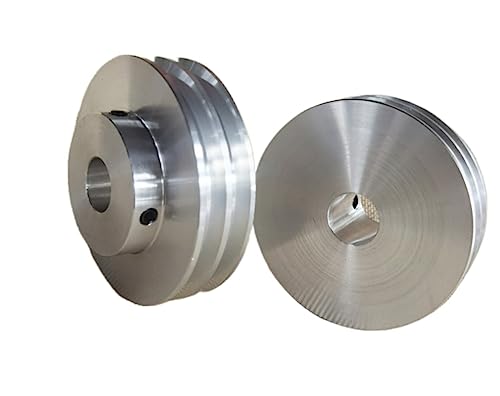 Riemenscheibe, 1 Stück Aluminiumlegierung Doppelnut Außendurchmesser: 80 mm Drehspindelmotor-Riemenscheibe V-Nut(8 mm) von dvegGEE