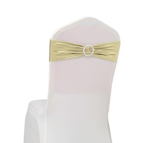 Stuhlschärpe, 10 Teile/los Stuhlschärpen Dekoration Spandex Abdeckung Band for Party Decor(Gold) von dvegGEE