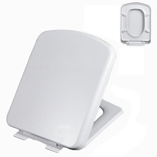 Toilettendeckelabdeckung, langsam schließender Toilettensitz mit 360 ° verstellbarem Scharnier, einfach zu installieren und zu reinigen(04G) von dvegGEE