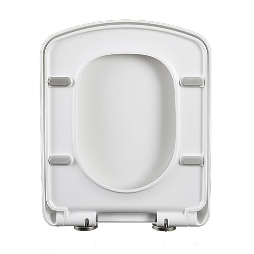 Toilettendeckelbezug, Toilettensitz, quadratisch, Absenkautomatik, Schnellverschluss, einfache Installation mit Befestigung oben(04G) von dvegGEE
