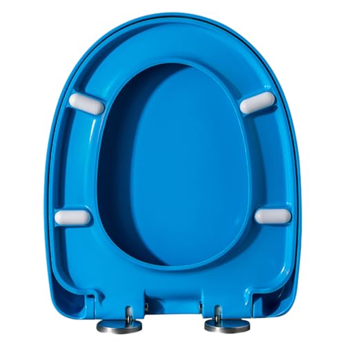 Toilettendeckelbezug, Toilettensitz mit Absenkautomatik, Sitzbezug mit Scharnier zur oberen Befestigung, Schnellverschluss(Blue,U1) von dvegGEE