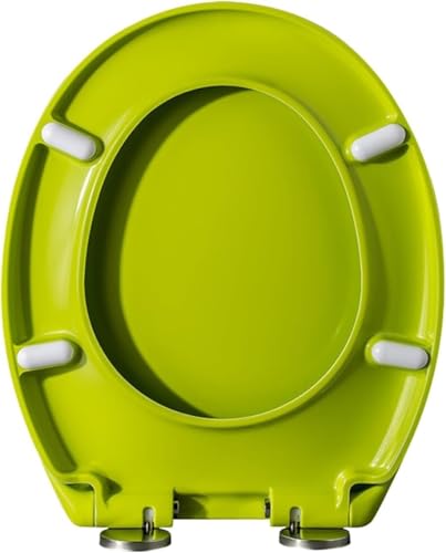 Toilettendeckelbezug, Toilettensitz mit Absenkautomatik, Sitzbezug mit Scharnier zur oberen Befestigung, Schnellverschluss(Green,O) von dvegGEE