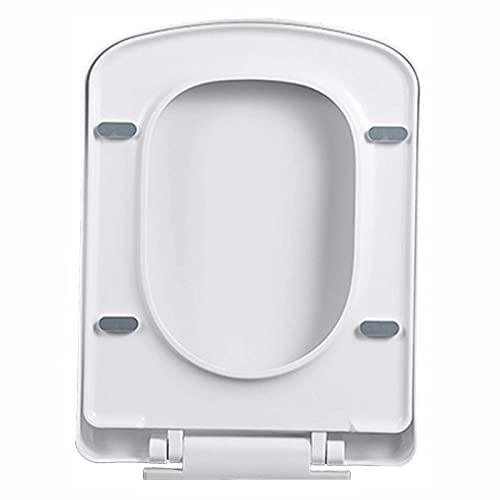Toilettendeckelbezug, Toilettensitz quadratisch, Soft Close, weiß, rechteckiger Toilettendeckel, Schnellverschluss(04d) von dvegGEE
