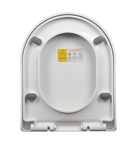 Toilettendeckelbezug, Toilettensitze mit Absenkautomatik, weiß, mit Schnellverschluss, Kunststoffdeckel mit verstellbaren Scharnieren(9013) von dvegGEE