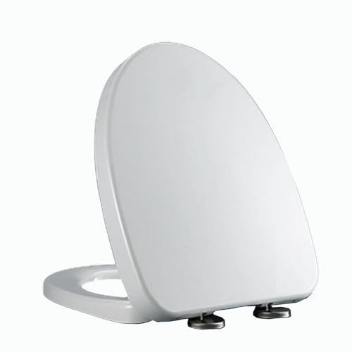 Toilettendeckelbezug verdickt mit Soft-Close, V-förmige Toilettensitze mit verstellbarem Scharnier, schnelle Demontage(01C) von dvegGEE