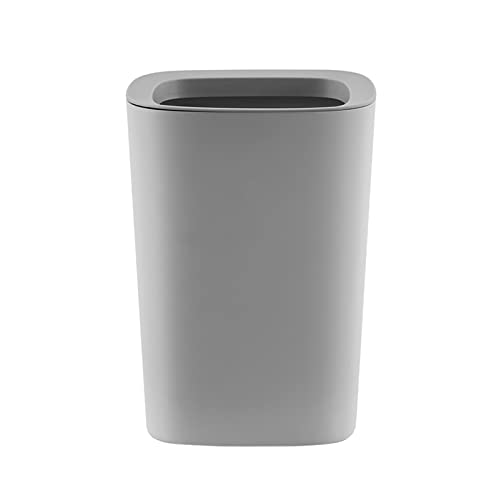 dvegGEE Mülleimer, 12 l, großer Haushaltskorb, Schlafzimmer, Büro, unbedeckter Design-Papierkorb(Gris) von dvegGEE