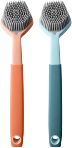 dvegGEE Scheuerbürsten for Reinigen, 2 Stück Silikagel-Spülbürste mit Griff, Scheuerbürste for Reinigen der Küche und for Geschirrspülen, for Spüle, Töpfe, Pfannen, Reinigungsbürsten-Werkzeuge dvegGEE Scheuerbürsten for Reinigen, 2 Stück Silikagel-Spülbürste mit Griff, Scheuerbürste for Reinigen der Küche und for Geschirrspülen, for Spüle, Töpfe, Pfannen, Reinigungsbürsten-Werkzeuge von dvegGEE