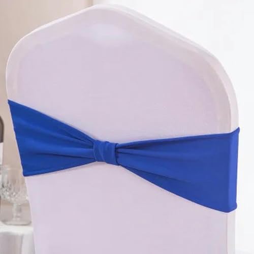 dvegGEE Stuhlschärpe, 10 Stück, elastisches Spandex-Stuhlband, Stretchband for Bankett- und Hotelstühle(Blue) von dvegGEE