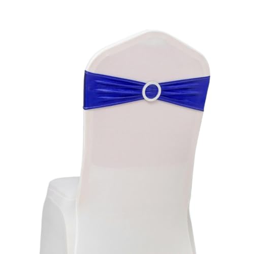 dvegGEE Stuhlschärpe, 10 Teile/los Stuhlschärpen Dekoration Spandex Abdeckung Band for Party Decor(Royal Blue) von dvegGEE