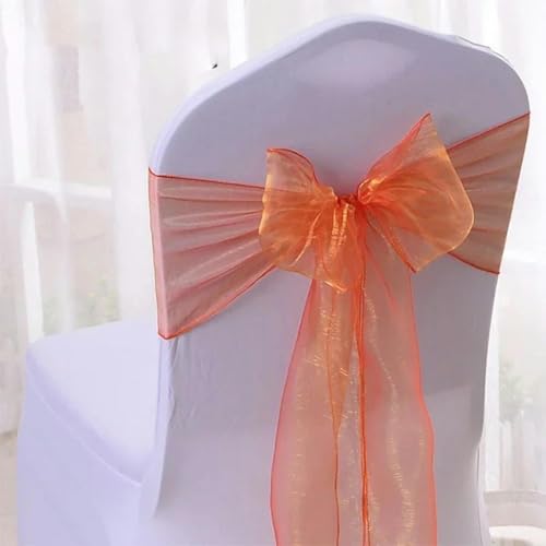 dvegGEE Stuhlschärpen, 10–50 Stück for Party-Event-Bankett-Dekoration, Hotel-Outdoor-Dekoration(Orange,10 pcs) von dvegGEE