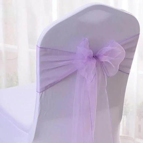 dvegGEE Stuhlschärpen, 10–50 Stück for Party-Event-Bankett-Dekoration, Hotel-Outdoor-Dekoration(Purple,10 pcs) von dvegGEE
