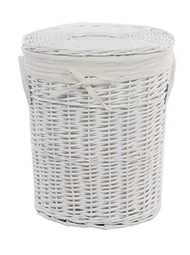 DVier Wäschekorb, Weide weiß 37x26 H.48 08WOval-a von dvier