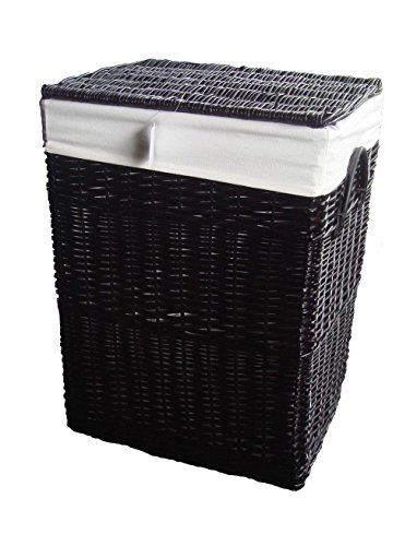DVier Wäschekorb laundry schwarz weide 32x24 h.46 von dvier