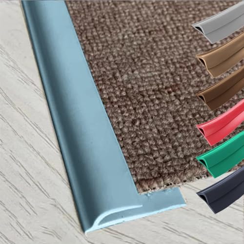 Boden Übergangsstreifen, Selbstklebende Teppichboden-Übergangsleiste schneidbar, PVC-Teppichrandleiste von dvnFWKc