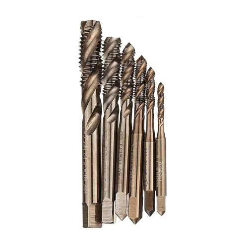 Bohrhahn Bit Set, Kobalt-Schraubengewindebohrer Spiralnut Metric M3-M12 Maschinengewindebohrer Rechtshänder von dvnFWKc