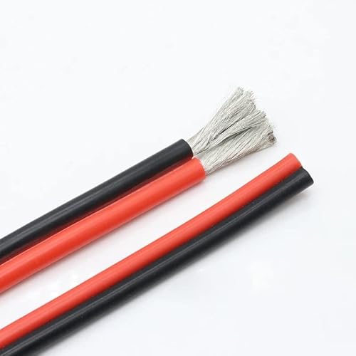 Gauge Kupferdraht, Schwarz Rot Farbe 2Pin Silikon Kabel Verlängerung Kupfer Draht Super Weich 10 12 14 16 18 20 22 24 26 AWG Flexible DIY LED Lampe Anschluss Draht(20 Awg,2m) von dvnFWKc