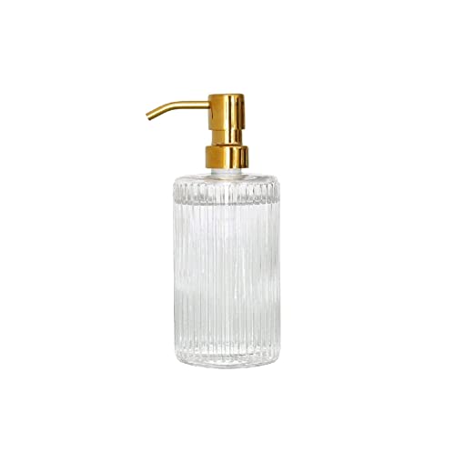 Handseifenspender, Seifenspender, Glasflasche mit goldenem Edelstahl-Pumpkopf, nachfüllbar mit Flüssigkeit Handseifenspender, Seifenspender, Glasflasche mit goldenem Edelstahl-Pumpkopf, nachfüllbar mit Flüssigkeit von dvnFWKc