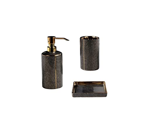 Handseifenspender, Seifenspender, moderner luxuriöser 3-teiliger Seifenspender aus Keramik Handseifenspender, Seifenspender, moderner luxuriöser 3-teiliger Seifenspender aus Keramik von dvnFWKc