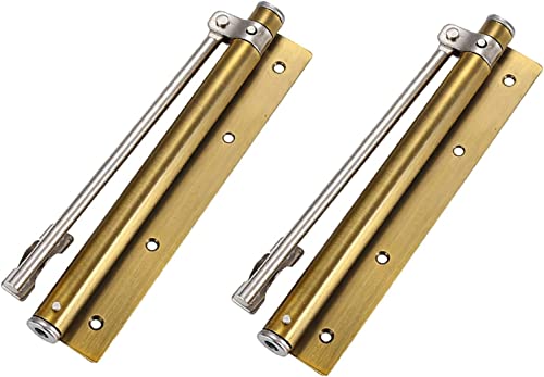 Hardware Tür Schließer, Automatischer Türschließer, 2-teiliger federbelasteter Schließer, automatisch einstellbarer Schließmechanismus(Yellow Bronze) von dvnFWKc