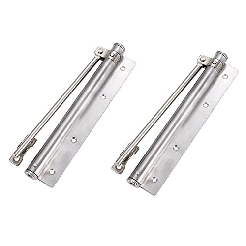 Hardware Tür Schließer, Automatischer Türschließer, Federhydrauliktor Edelstahl Leichte Beanspruchung Einfach Einstellbar(Silver,2 Pieces) von dvnFWKc