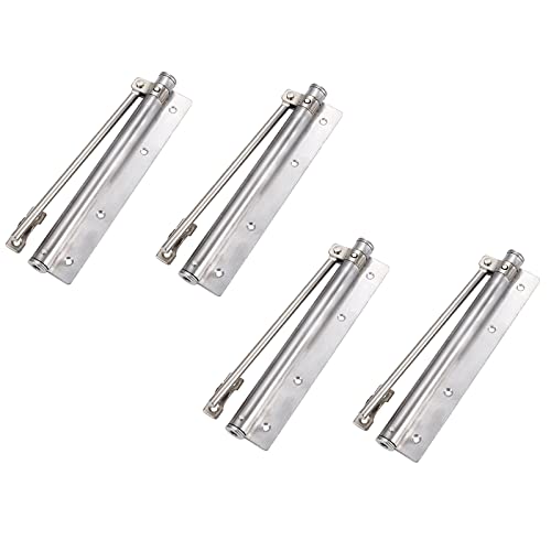 Hardware Tür Schließer, Automatischer Türschließer, Federhydrauliktor Edelstahl Leichte Beanspruchung Einfach Einstellbar(Silver,4 Pieces) von dvnFWKc
