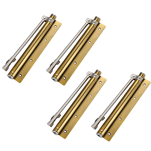 Hardware Tür Schließer, Automatischer Türschließer, Federhydrauliktor Edelstahl Leichte Beanspruchung Einfach Einstellbar(Yellow Bronze,4 Pieces) von dvnFWKc