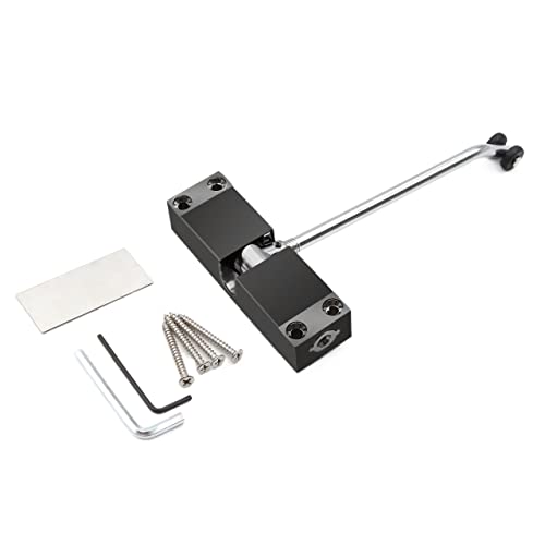 Hardware Tür Schließer, Automatischer Türschließer, automatische Feder aus Edelstahl, verstellbare Schließbeschläge, 1 Stück(Black) von dvnFWKc